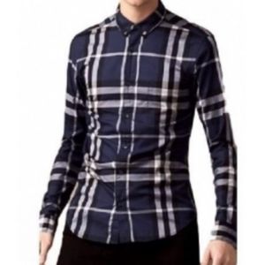🏇 Burberry Brit Dark Plaid Shirt